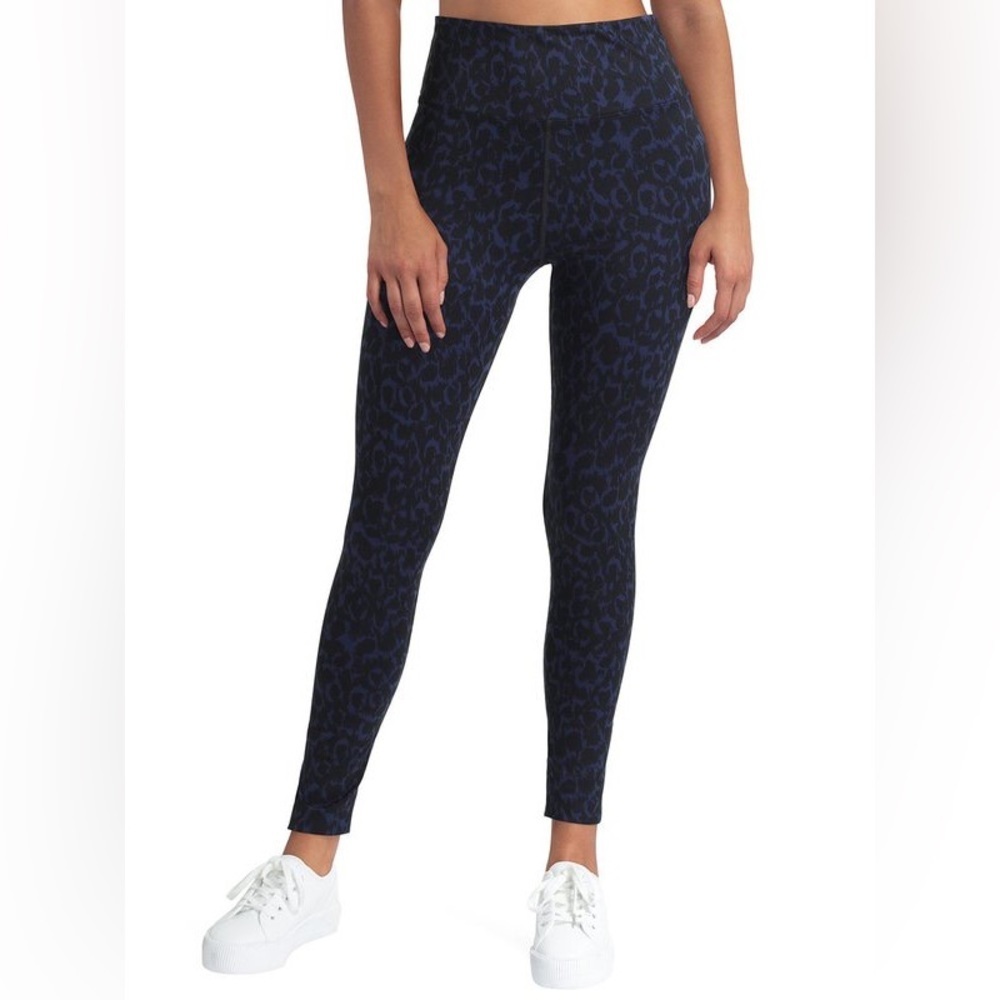 H by halston abstract leopard classic navy leggings